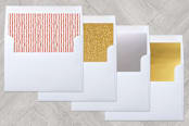 "Sketchbook Stripe" - Retired Holiday Cards in Snow by Alethea and Ruth - Envelope Liners