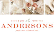 "classically bold" - Retired Holiday Cards in persimmon by lena barakat - Close-Up