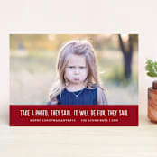 "They Said" - Retired Holiday Cards in Candy Cane by Jackie Crawford - Front