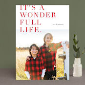 "Lush Wonder" - Retired Holiday Cards in Crimson by Carrie ONeal - Front