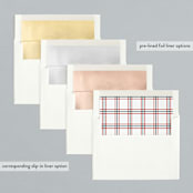 "Script for Merry" - Retired Holiday Cards in Crimson by Carolyn MacLaren - Envelope Liners