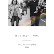 "Rainbow Overlay" - Retired Holiday Cards in Ink by Chryssi Tsoupanarias - Close-Up
