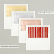 "Berry Sprig" - Retired Holiday Cards in Frosted Evergreen by Wildfield Paper Co - Envelope Liners