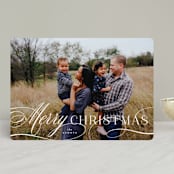 "Classical Christmas" - Retired Holiday Cards in Snow by Hooray Creative - Front