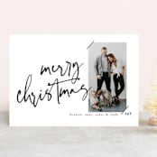"Scripted Greeting" - Retired Holiday Cards in Ink by Susan Zinader - Front