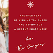"Looking Good" - Retired Holiday Cards in Crimson by Kaydi Bishop - Close-Up