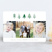 "Tiny Trees" - Retired Holiday Cards in Balsam Fir by Melissa Egan of Pistols - Front