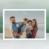 "tied in a bow" - Retired Holiday Cards in Linen by Erin Deegan - Front