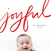 "Joyful Note" - Retired Holiday Cards in Berry by Lea Velasquez - Close-Up