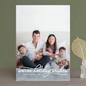 "Warm Holiday Wishes" - Retired Holiday Cards in Icing by Design Lotus - Front