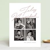 "Feliz Navidad" - Retired Holiday Cards in Rose by Elky Ink - Front