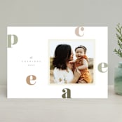 "Spread Peace" - Retired Holiday Cards in Sand by Jessica Maslyn - Front