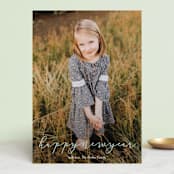 "Softly Scripted" - Retired Holiday Cards in Glacier by Jessica Williams - Front