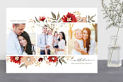 "Poinsettia Gardens" - Retired Holiday Cards in Poinsettia by Wildfield Paper Co - Front