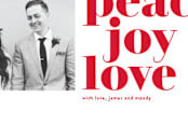 "bold peace joy love" - Retired Holiday Cards in Snowflake by Phrosné Barwood - Close-Up