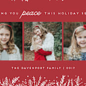 "Introducing with Joy" - Retired Holiday Cards in Cranberry by Bethan - Close-Up