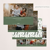 "joyous simplicity" - Retired Holiday Cards in Evergreen by Mango Ink - Back of Card