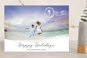 "Beach Holiday" - Retired Holiday Cards in Lava by BeachPaperCo - Front