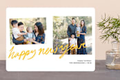 "Cheer for Two" - Retired Holiday Cards in Soft Gold by Tyler Tea - Front