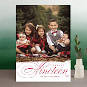 "Formal Festive" - Retired Holiday Cards in Cranberry by Shari Margolin - Front