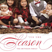 "Formal Festive" - Retired Holiday Cards in Cranberry by Shari Margolin - Close-Up