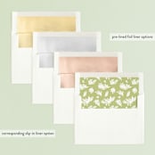 "Winter Ferns Wreath" - Retired Holiday Cards in Wintergreen by Yao Cheng Design - Envelope Liners