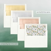 "Floral Joy" - Retired Holiday Cards in Pumpkin by Joanne James - Envelope Liners