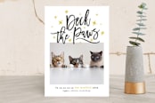 "Deck The Paws" - Retired Holiday Cards in Golden by Lisa Cersovsky - Front