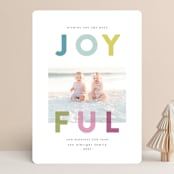 "Joyfully Transparent" - Retired Holiday Cards in Turquoise by Lisa Cersovsky - Front
