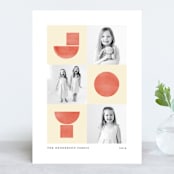 "painted joy grid" - Retired Holiday Cards in Tangerine by Magdalena Earnest - Front