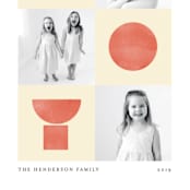 "painted joy grid" - Retired Holiday Cards in Tangerine by Magdalena Earnest - Close-Up