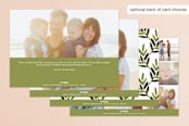 "Simple Olive Branch" - Retired Holiday Cards in Pear by Katharine Watson - Back of Card