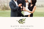"Simple Olive Branch" - Retired Holiday Cards in Pear by Katharine Watson - Close-Up