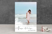 "Beach Holidays" - Retired Holiday Cards in Lava by BeachPaperCo - Front