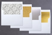 "Boxed Minimalist" - Retired Holiday Cards in Ink by Waldo Press - Envelope Liners