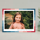 "Vibrant Frame" - Retired Holiday Cards in Marine by Lauren Chism - Front
