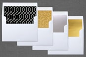 "Modern Hepburn" - Retired Holiday Cards in Blanche by Refound Nostalgia - Envelope Liners