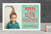 "Merry Elfin Christmas" - Retired Holiday Cards in Mint by Hannah Williams - Front