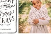 "Merry Everything + Happy Always" - Retired Holiday Cards in Charcoal by Wildfield Paper Co - Close-Up