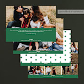 "Modern Peace & Joy" - Retired Holiday Cards in Emerald by Jennifer Wick - Back of Card