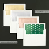 "Modern Peace & Joy" - Retired Holiday Cards in Emerald by Jennifer Wick - Envelope Liners