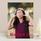 "Nailed It" - Retired Holiday Cards in Rudolph by Jackie Crawford - Front