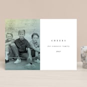 "Figure 8" - Retired Holiday Cards in Ivory by Carly Reed Walker - Front