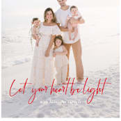 "Let Your Heart Be Light" - Retired Holiday Cards in Cardinal by Leah Ragain - Close-Up