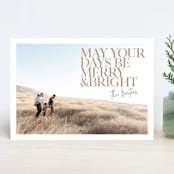 "Bright Days" - Retired Holiday Cards in Pine Nut by Eric Clegg - Front