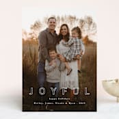 "Blissful Joy" - Retired Holiday Cards in Blanc by Elly - Front