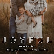 "Blissful Joy" - Retired Holiday Cards in Blanc by Elly - Close-Up