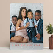 "New Card Who Dis" - Retired Holiday Cards in Bright Ruby by Kaydi Bishop - Front