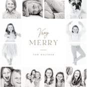 "Merry Squares" - Retired Holiday Cards in Eggnog by Leah Bisch - Close-Up