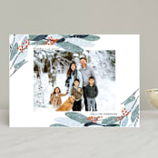"Wintery Eucalyptus" - Retired Holiday Cards in Snow by Angel Walker - Front